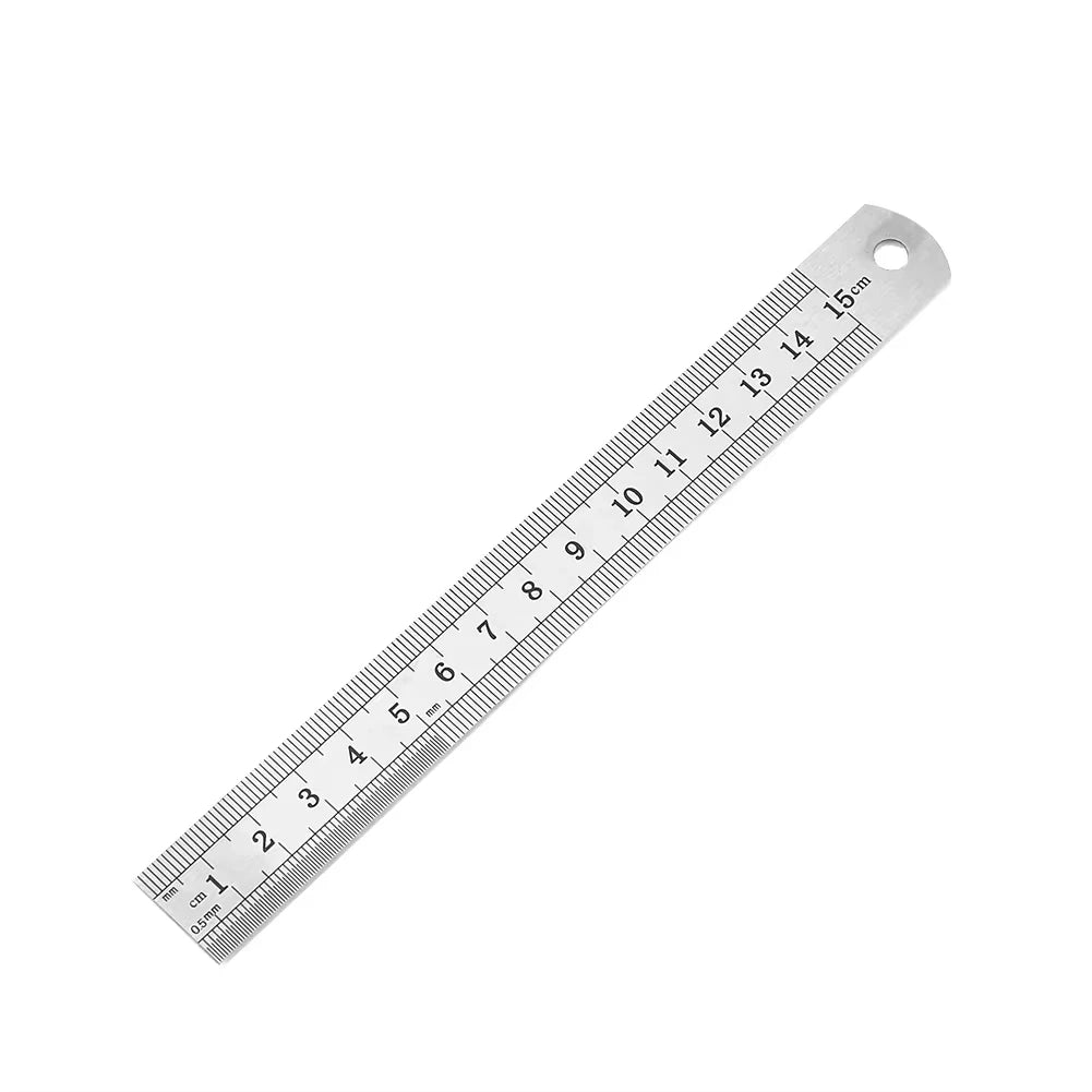 Metal Straight Ruler Stainless Steel Ruler Stationery Drafting Supplies Hand Tools Precision Double Sided Measuring Tool