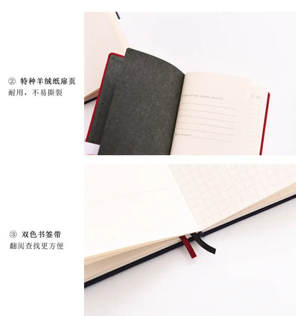 Undated Weekly Fabric A6 Journal - Portable Pocket-Sized Planner for Notes, Goals & Daily Flow Linen Weeks Planning System