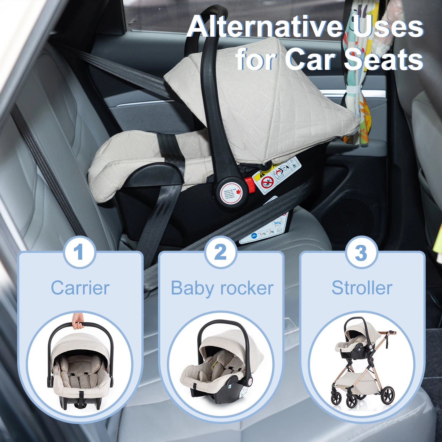Luxury Baby Stroller 3 in1 Portable Baby Carriage Folding Prams High Landscape Car for Newborn Baby Adjustable Handle travel