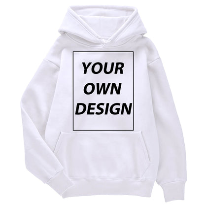 Customized DIY Print Men Woman Autumn Winter Hoodies Casual Classic Pullovers Simple Comfy Streetwear Soft Warm Sports Clothing