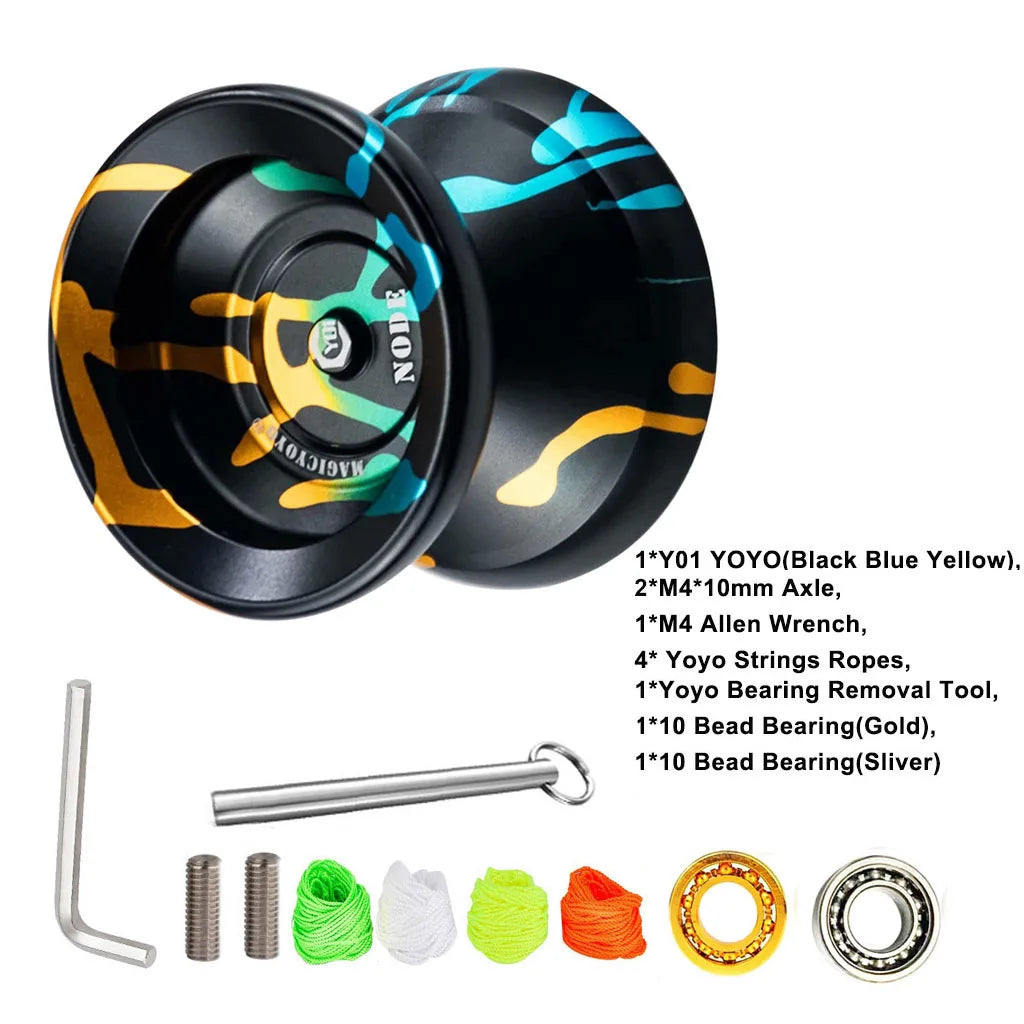 MAGICYOYO Y01-Node N12 Series Metal Yoyo Ball Toy 10-Ball Bearing W/ String Ropes Yoyo Toys N12 Yoyo