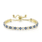 Adjustable Colorful Birthstone Tennis Bracelets for Women 4MM Crystal Bangle Female Hand Chain Trend Jewelry Accessories H133