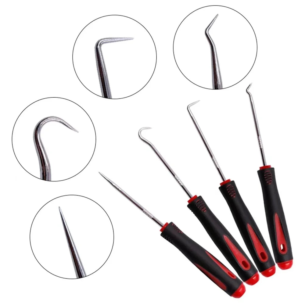 Car Auto Vehicle Oil Seal Screwdrivers Set O-Ring Seal Gasket Puller Remover Pick Hooks Tools Sealing Repair Tools 16cm 4Pcs
