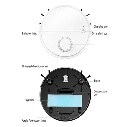 Automatic Robot Vacuum Cleaner 3in1 Smart Wireless Sweeping Wet And Dry Ultra-thin Cleaning Machine Mopping Smart Home