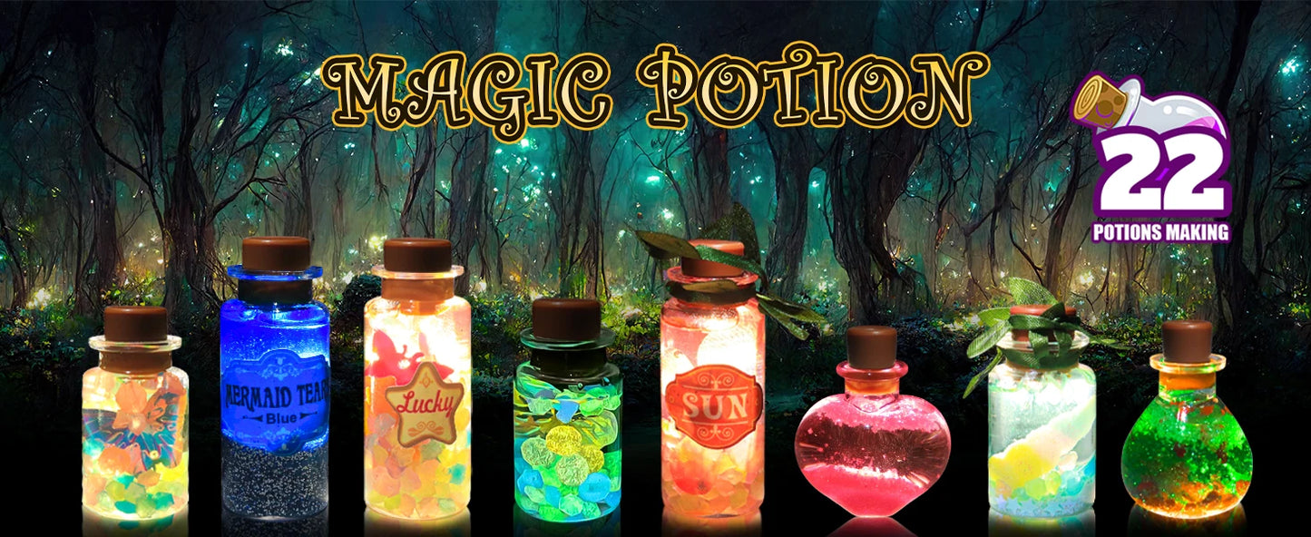 DIY Fairy Magical Potions Kit Horror Halloween Christmas Gifts Witches' Magical Color Changing Freezing Potions Art Craft Kit