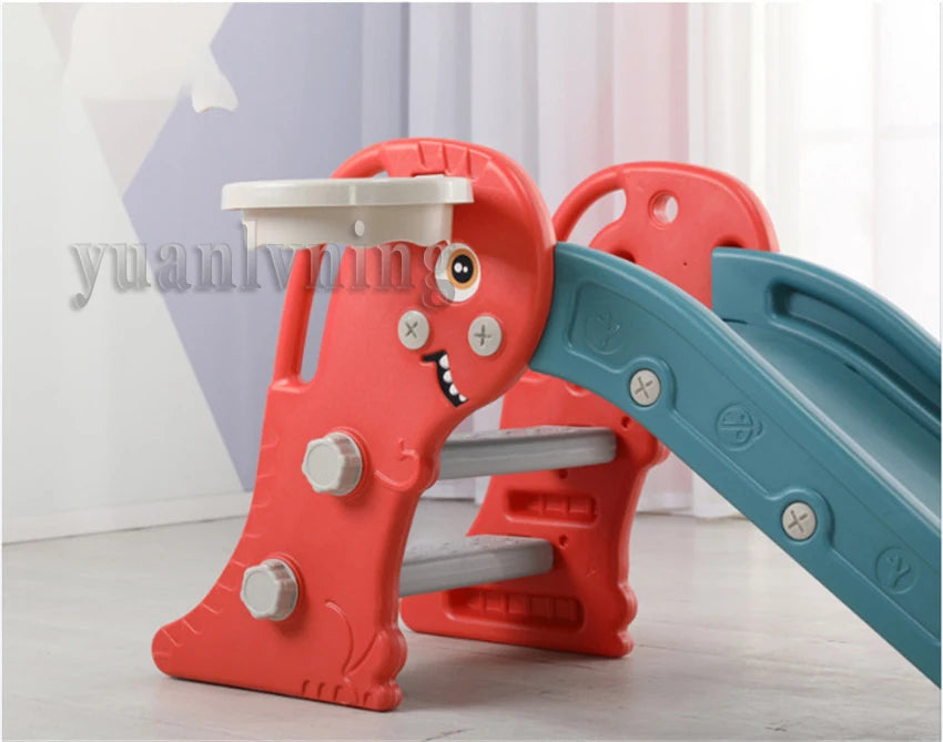 3 in 1 Kids Slide Climber with Basketball Hoop Toddler Indoor Playground Activity Center Baby Sports Toys for 1-3 Years Old