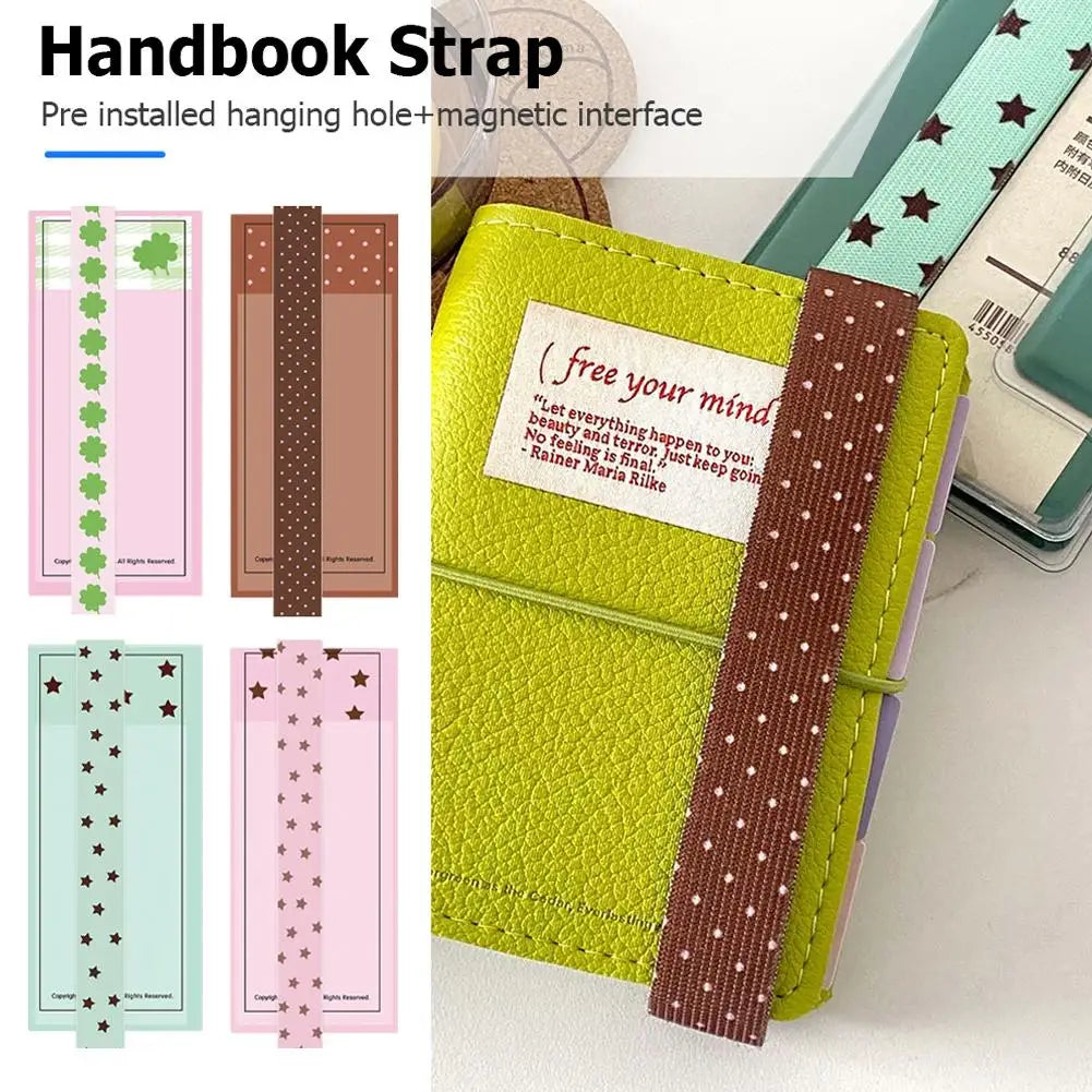Kawaii Star Elastic Band for Planner Notebook INS Style Journal Closure Strap Cute Scrapbooking Stationery Accessories