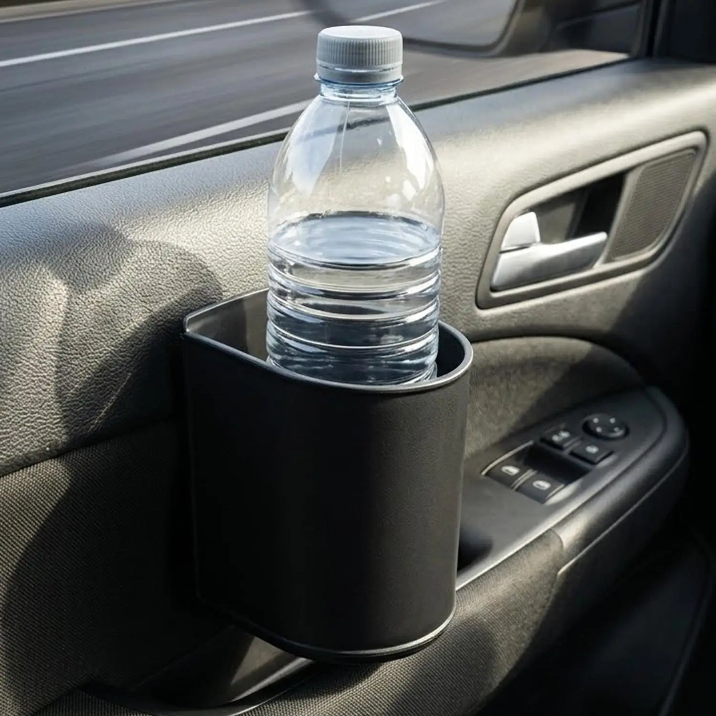 1/2pcs Car Multifunctional Cup Holder Trash Bin Door Seat Back Mount Black Plastic Organizer Auto Storage Box Accessories