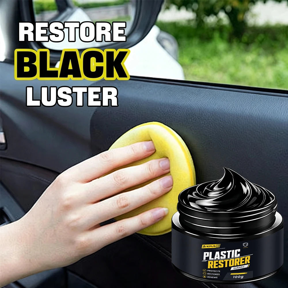 Car Plastic Restorer Black Gloss Coating Leather Plastic Renew Hydrophobic Polish Auto Detailing Long-Lasting YT2040