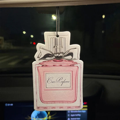 Car Aromatherapy Perfume Air Freshener Japanese Cartoon Anime Rearview Mirror Fragrance Pendant Toilet Air Outlet Pink Bottle