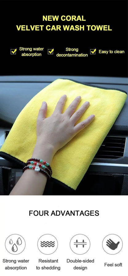 SEAMETAL Large Size Microfiber Towels Car Washing Towel 160x60cm Car Whole Body Cleaning Dry/Wet Dual Use Super Absorbent Rags