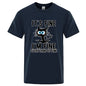 Men's High Quality T-shirt Cotton Blend Funny Cool Cat Printed T-shirt Casual Men Short Sleeve T-shirt for Men T-Shirt Male Top