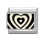 Fashion Personalized DIY Black Red Color Italian Charm Bracelet Eyes Cat Stripes Heart Bead 9mm Bracelet Stainless Steel Jewelry