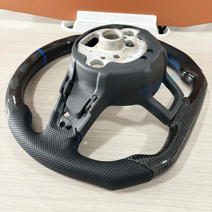 Carbon Fiber Steering Wheel Leather For Volkswagen Golf 7 7.5 GTI GTD GTE R 2013-2020 Polo GTI Tiguan Passat DSG