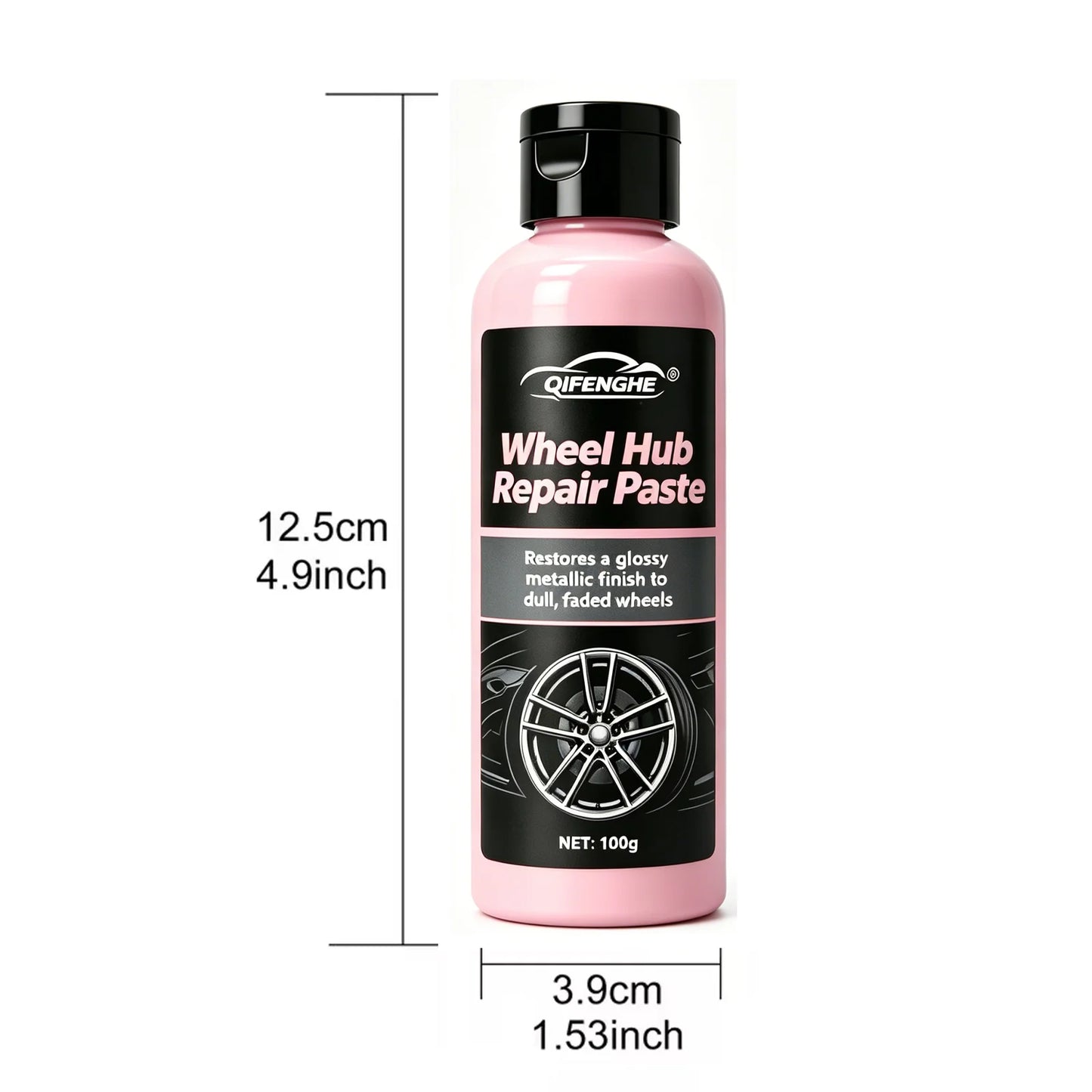 Wheel Hub Repair Paste, Professional Car Alloy Wheel Scratch Remover, Rust & Oxidation Cleaner, Auto Rim Refurbish Shine Restore