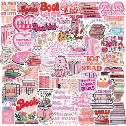 10/50/100pcs Mix Kawaii Smut Bookish Dark Romance Reading Book Stickers Aesthetic DIY Scrapbooking Notebook Laptop Phone Sticker