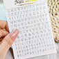 3D Glittery Gothic Letter Design Nail Art Stickers Uppercase Alphabet Letters Artistic Designs DIY Nail Art Decals Decoration #1