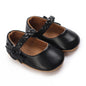 2025Black Fashion Newborn Party Princess Shoes  Boys And Girls' First Step Walking Shoes Rubber Soled Anti Slip Baby Shoes 0-18M