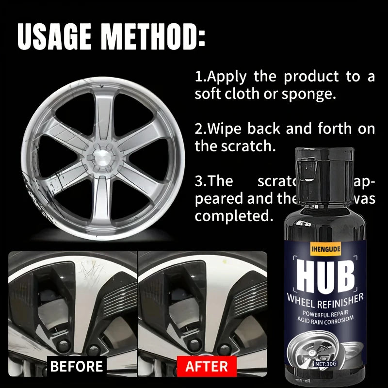 Car Wheel Scratch Repair Wax - Nano Repair Technology, Quickly Removes Wheel Scratches, Restores Shine and Beauty, Wheel Maintenance and Polishing Care