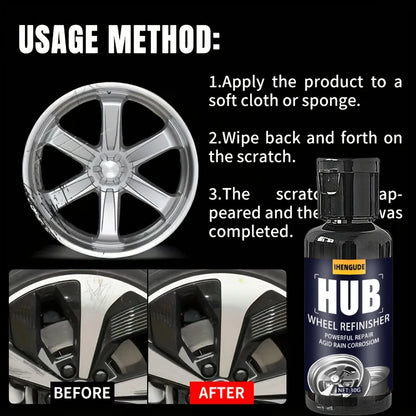 Car Wheel Scratch Repair Wax - Nano Repair Technology, Quickly Removes Wheel Scratches, Restores Shine and Beauty, Wheel Maintenance and Polishing Care