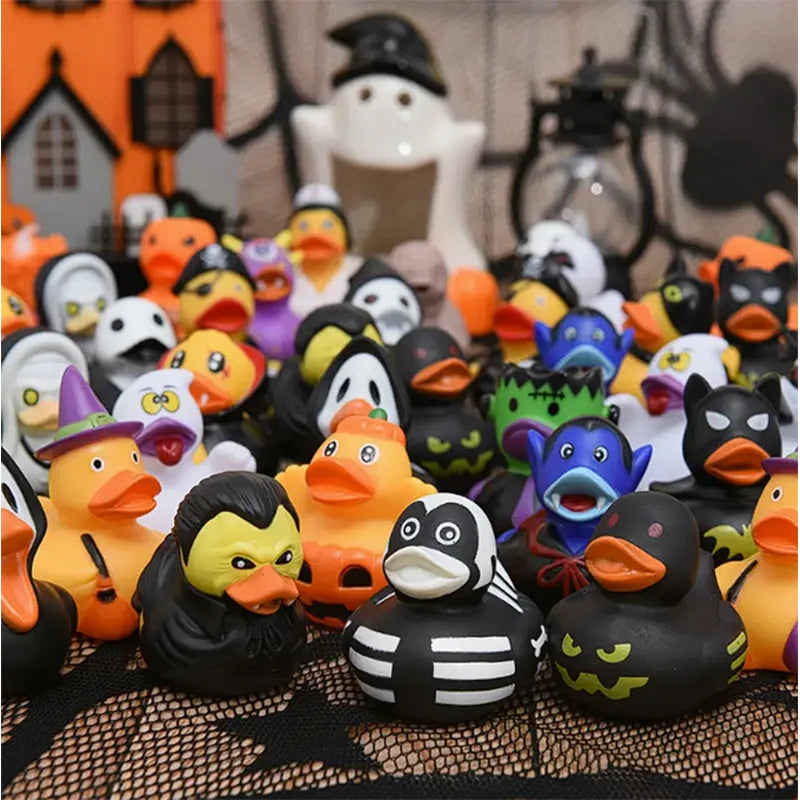 6/12/24pcs Halloween Rubber Ducks, Halloween Role Pack of Rubber Ducks, Pumpkin Rubber Duck, Funny Rubber Toys for Kids