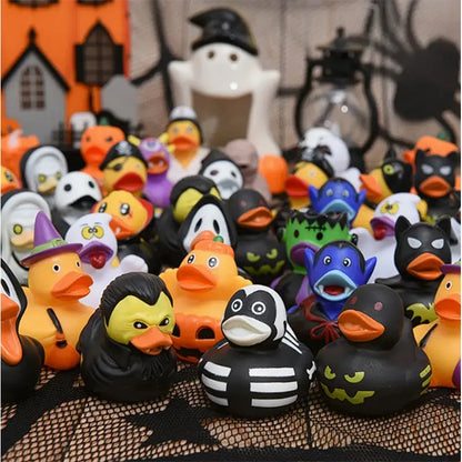 6/12/24pcs Halloween Rubber Ducks, Halloween Role Pack of Rubber Ducks, Pumpkin Rubber Duck, Funny Rubber Toys for Kids