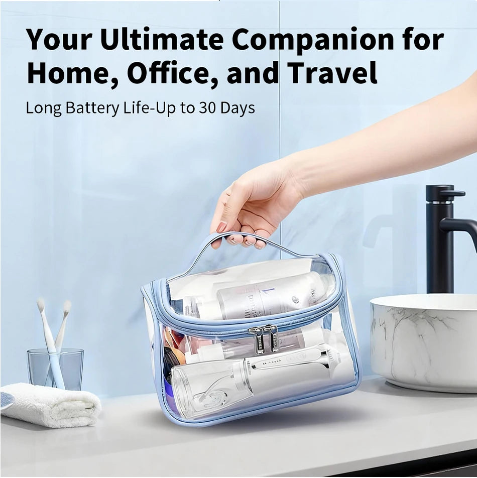 H2ofloss Oral Irrigator Water Flosser 140PSI High Pressure Water-Proof Design 300ml 5 Modes 5 Nozzles for Dental Cleaning