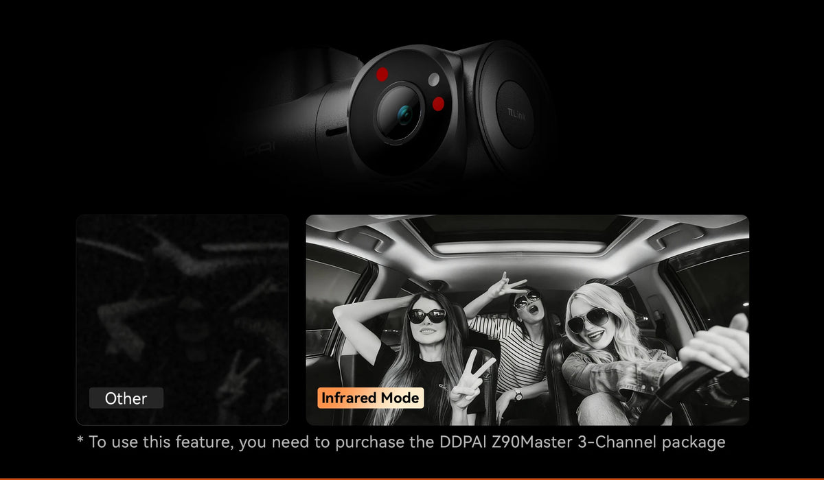 DDPAI Z90 Master 4K+4K Dual Car Dashcam Front and Rear Dual HDR Dash Cam GPS ADAS Parking Night Vision Camera DVR Video Recorder