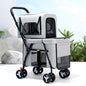 Luxury Double-Layer Eco-friendly ABS Material 4-Wheel Pet Stroller Small Large Dogs Cats Lightweight Travel Pet Carriers