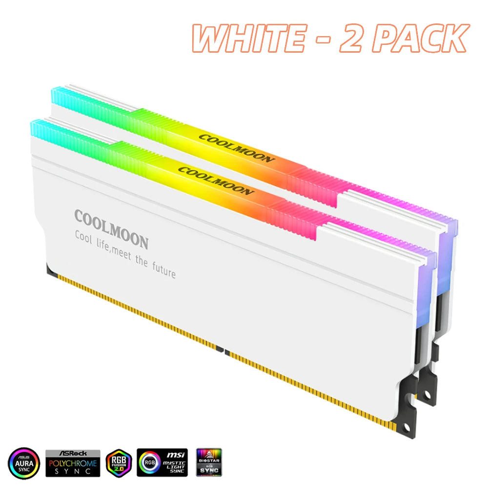 ARGB RAM Cooling Armor Memory Customized Heat Sink Cooler  Aluminum Cooling Vest Radiator 5V PIN Addressable PC Case Accessories