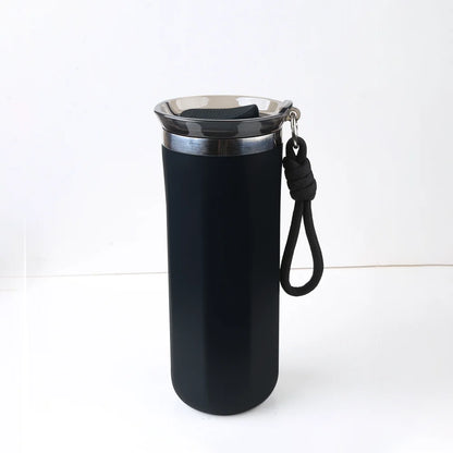 Vacuum Insulated Coffee Travle Mug Stainless Steel Thermo Bottle Cup Thermal Tumbler With Carrying Ring Flask for Hot Cold Drink