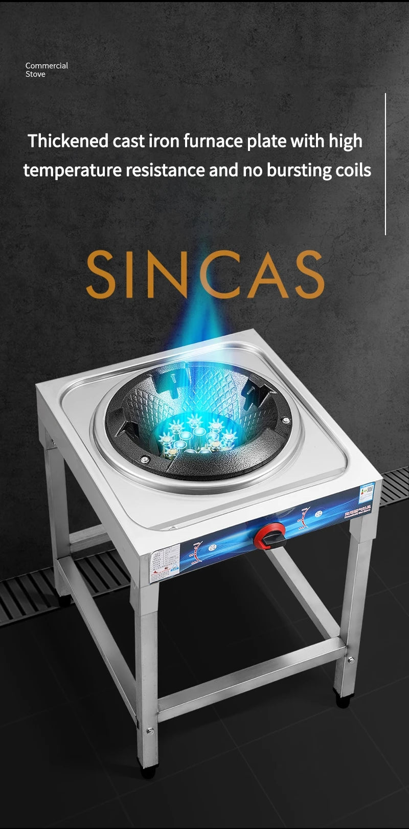 Low Pressure Fierce Fire Stove Slow Fire Intense Fire Single Stove Natural Gas Commercial Prevent Air Leakage Restaurant Hotel