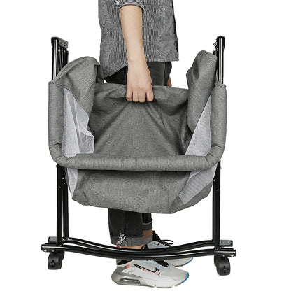 Portable baby bed foldable travel cradle with net and 0-2 year old universal wheel 60KG gray 106*92*55cm