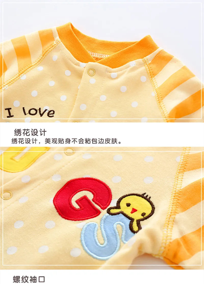 Spring Autumn Newborn Baby Boy Rompers Cotton Girls Clothes 0 to 12 Months Comfortable Babies Jumpsuits Clothing Onesies
