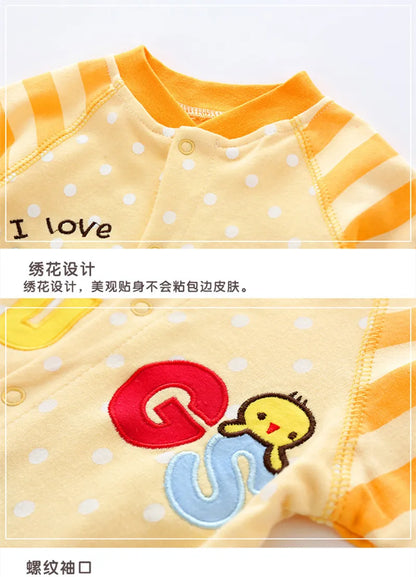 Spring Autumn Newborn Baby Boy Rompers Cotton Girls Clothes 0 to 12 Months Comfortable Babies Jumpsuits Clothing Onesies