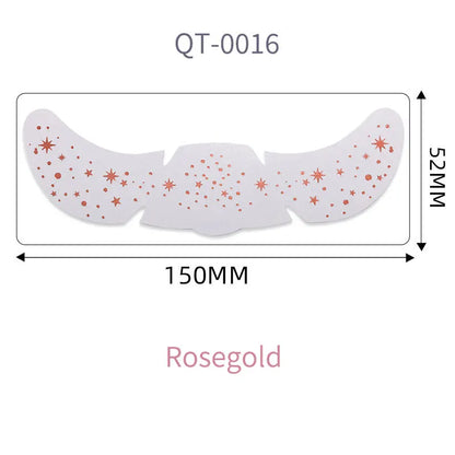 1pc Hot Stamping Freckles Makeup Sticker Metallic Radiation Golden Silver  Fake Freckles Temporary Tattoo Stickers Face Makeup