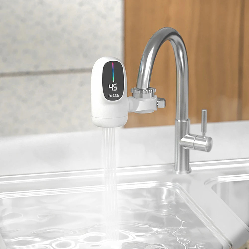 3000W Mini Electric Instant Water Heater 220V 110V Heating Faucet for Tap Tankless Kitchen Bathroom Hot Water Digital Display온수기