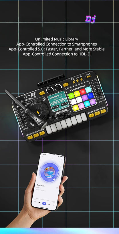 Simulation DJ Mixer Controller Kids Toys Multifunctional Music Effect Children Toy Electronic Musical Instrument Game Birthday Gifts Toys for Boy Girls Chirstmas Gifts Ship From Germany Fast Delivery