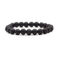 1pc Vintage Beaded Bracelet Natural Stone Lava Stone Tiger Eye Stone Beaded Bracelet