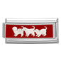 Y2K Red Pink Heart Dog Cat Flowers Italian Charm Link Fit 9mm Stainless Steel Jewelry DIY Making Bracelets For Gifts