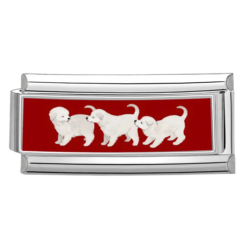 2025 New Women's Gift Cute Rabbit Cat Dogs Italian Charms Links Beads Fit 9mm Stainless Steel Modular Modular Bracelet Jewelry