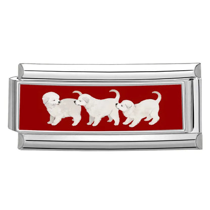 Wholesale Cute Animal Swimming Dogs Cats Sheep Charm Bracelet Fit 9mm Bracelet Stainless Steel Italian Links Making DIY Jewelrys