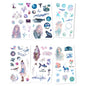 6pcs Leaf Flower Stickers Japanese Accessories for Kids Dessert Diary Decorating Pretty Stationery Feather Decoration Supplies