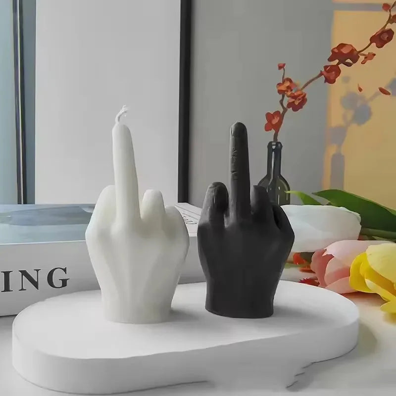 New Creative Candles Middle Finger Shaped Gesture Scented Candles Funny Quirky Gifts Home Decoration Ornaments Birthday Gifts