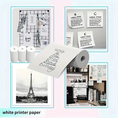 Thermal Printer Papers 57mm Color Papers for Camera Instant Print Kids Camera Printing Inkless Mini Portable Photo Printer