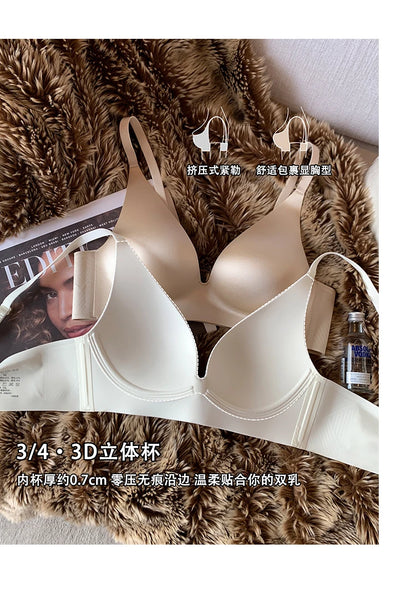 Satin Bralette Slip for Small Bust Women Seamless One Piece Wireless Support Anti Sagging Comfort Everyday S-XL MOYISU Sexy AB