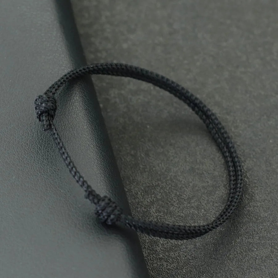 Minimalist Handwoven Rope Bracelet Unisex Sliding Adjustable 4 Styles Chroma 2mm Ethnic Cord Braclet Couple Casual Daily Jewelry
