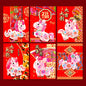 6Pcs 2026 Year Horse Zodiac Red Cash Envelopes, Chinese New Year Red Packets, Lucky Money Gift Bag