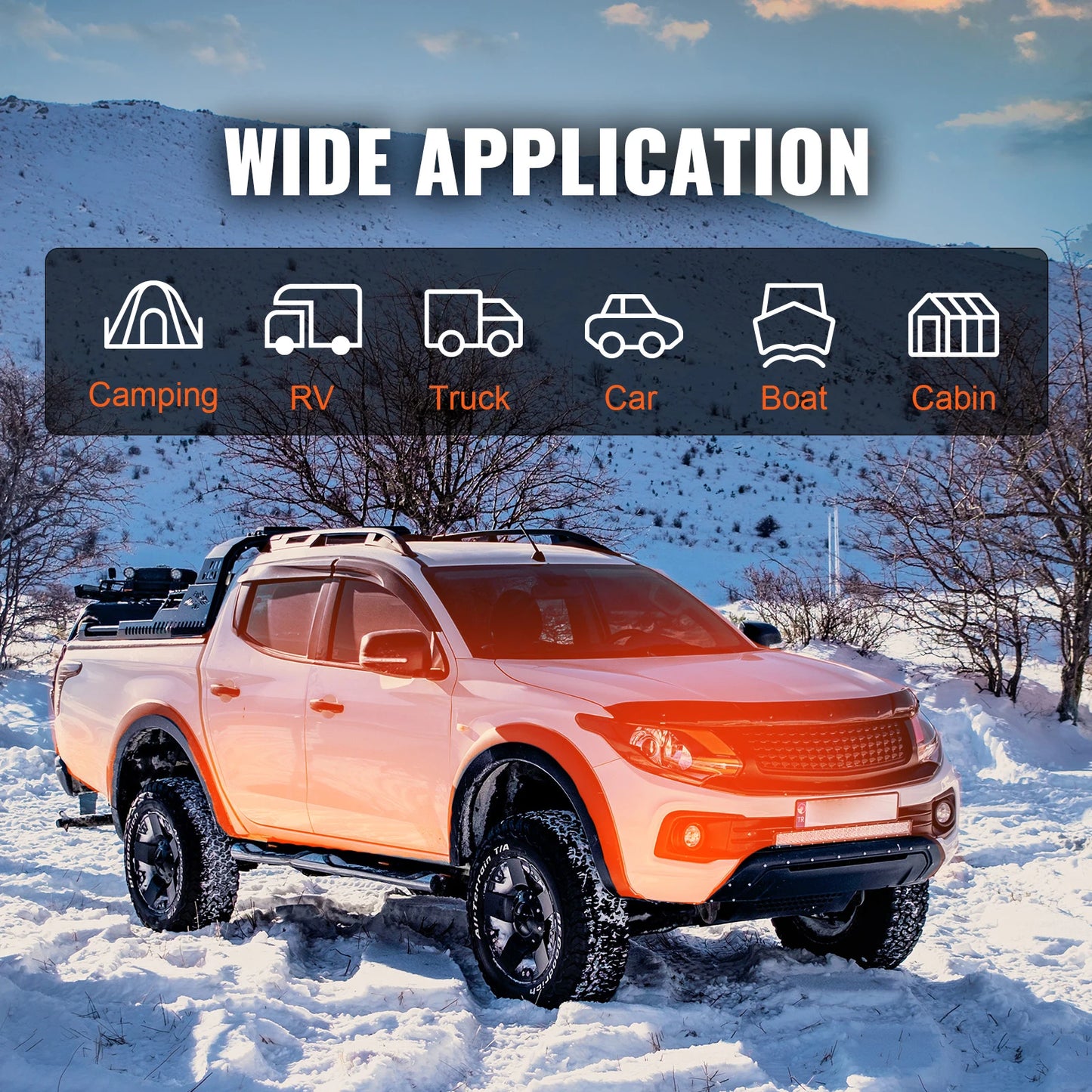 SucceBuy 8 KW Diesel Air Heater All-on-one Diesel Heater with Bluetooth and LCD, Portable Parking Heater for RV Trailer Camper