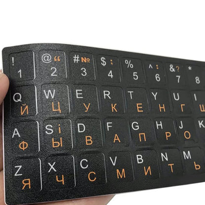 Ukraine Language Ukrainian Keyboard Sticker Durable Alphabet Black Background For PC Laptop Accessorie Computer Keyboard